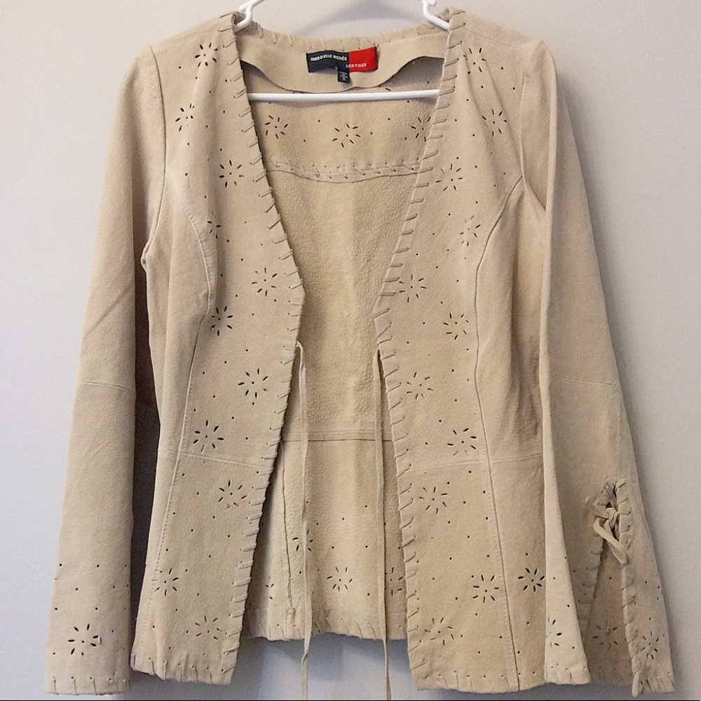 Light tan leather jacket